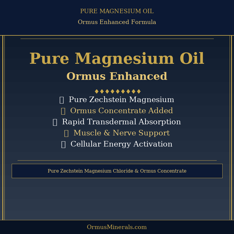 Ormus Minerals Pure Magnesium Oil 4oz